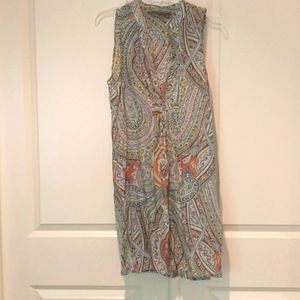 Zara paisley print long tunic/ coverup/ dress